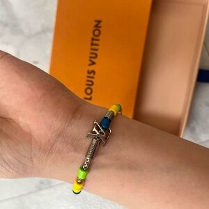 Louis Vuitton Green and Yellow Beaded Bracelet